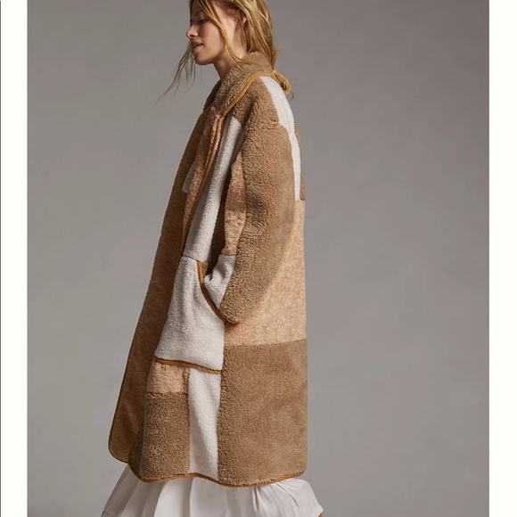 Pilcro colorblocked sherpa coat M - Picture 4 of 5